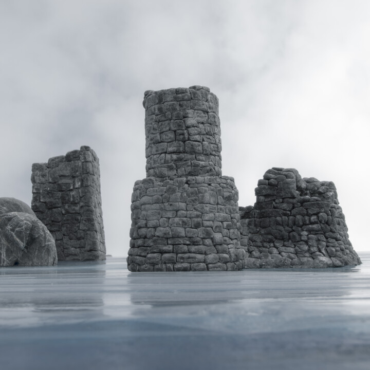 Photographie intitulée "Ruines 4" par Gaspard De Gouges, Œuvre d'art originale, Photographie numérique