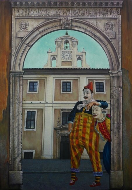 Painting titled "Ospedale S. Giovanni" by Gaspare Lombardo, Original Artwork