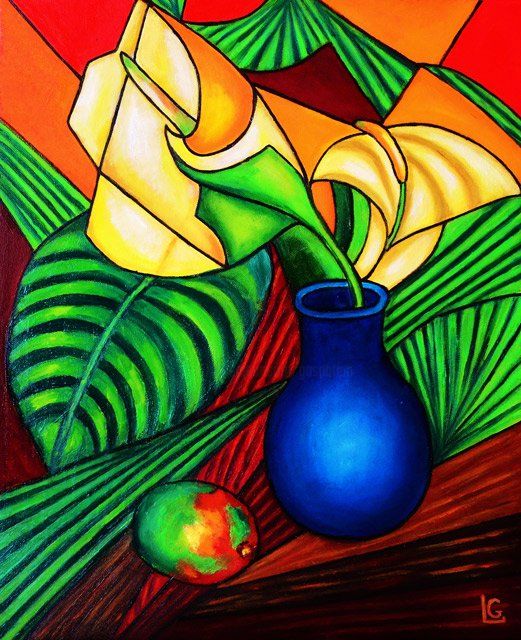 Painting titled "Tropical Dream - I" by Gasparian, Original Artwork, Oil