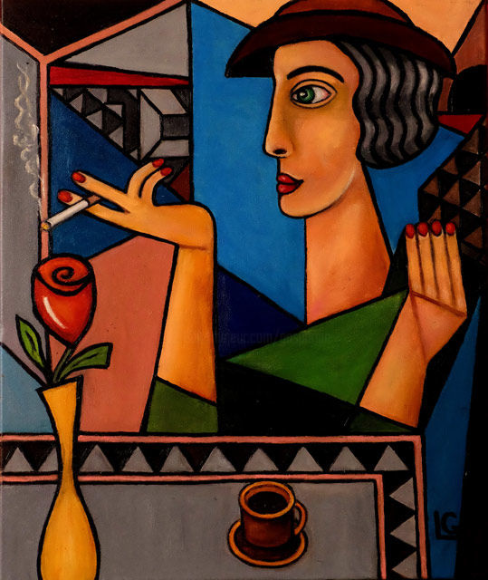 Painting titled "Clara" by Gasparian, Original Artwork