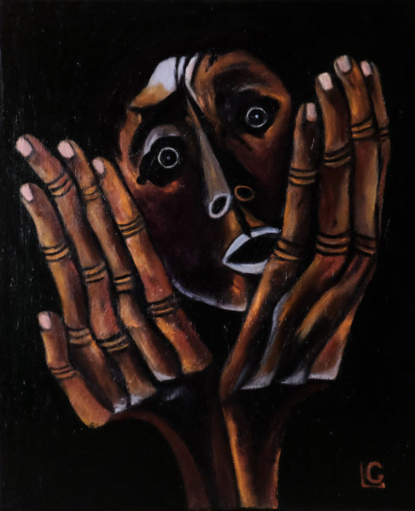 Painting titled "Horror (after Guaya…" by Gasparian, Original Artwork