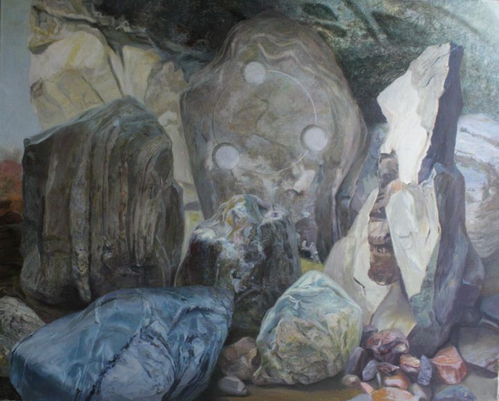 Peinture intitulée "Камни- космос. Ston…" par Vladimir Gats, Œuvre d'art originale, Huile
