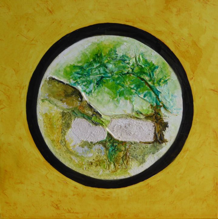 Painting titled "SATORI ETE" by Maryse Heller, Original Artwork, Acrylic