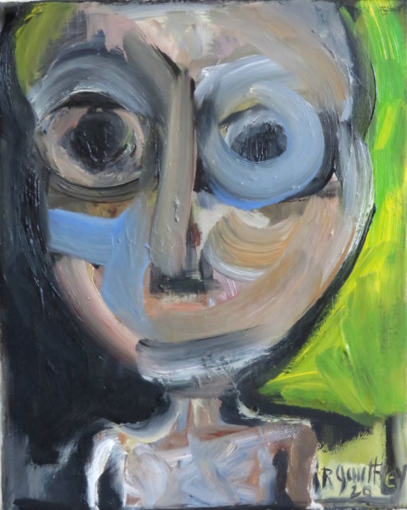 Peinture intitulée "Sans titre 01/20" par Régine Gauthey, Œuvre d'art originale, Huile Monté sur Châssis en bois