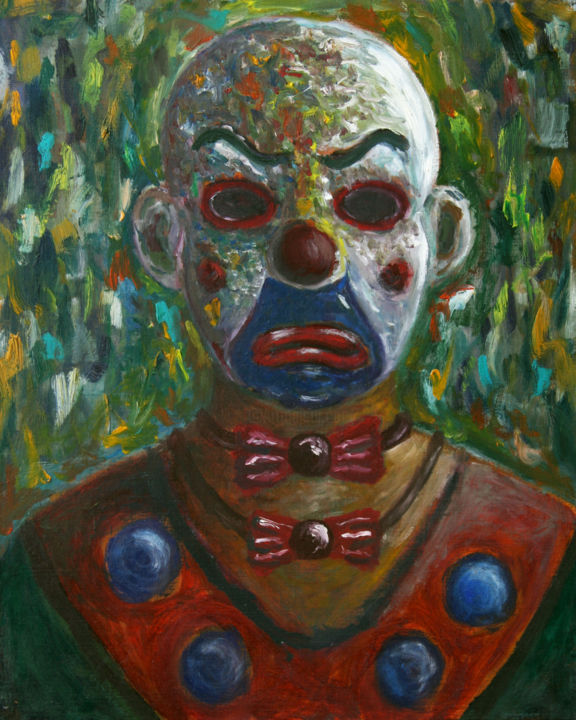Painting titled "clown.jpg" by Denis Gavlinsky, Original Artwork, Oil