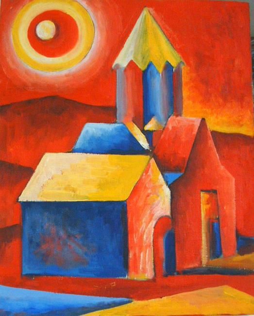 Painting titled "Armenian church" by Gayane Galstyan, Original Artwork, Oil