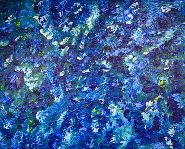 Картина под названием "Blue Glories of the…" - Gayane Karapetyan (Gaya), Подлинное произведение искусства, Акрил