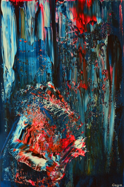 Картина под названием "Niagara Reckless Run" - Gayane Karapetyan (Gaya), Подлинное произведение искусства
