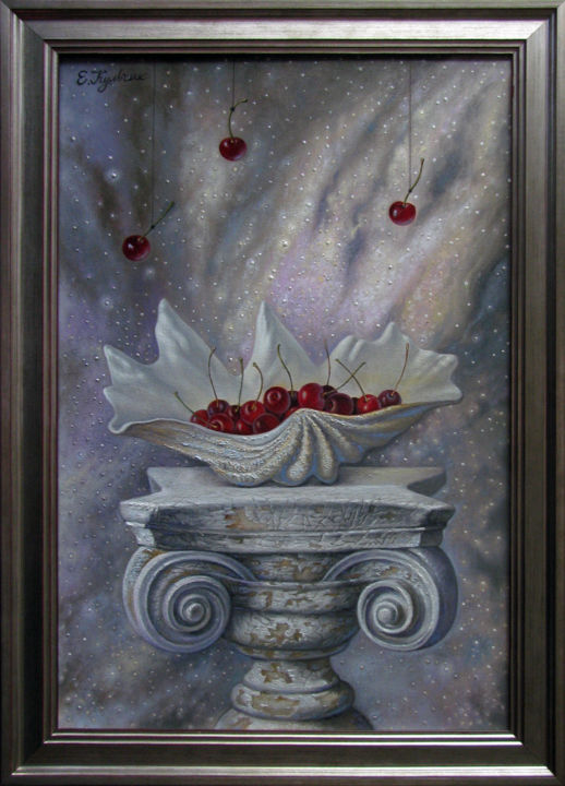 Painting titled "Соблазн летней ночи" by Elena Kulchik, Original Artwork, Oil