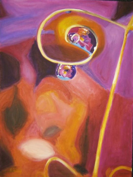 Painting titled "The Golden Spiral II" by Gaylene, Original Artwork