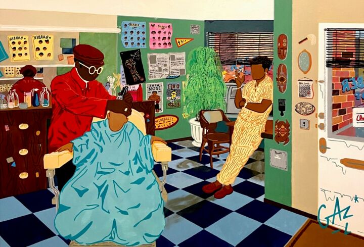 Peinture intitulée "Upendo Wa Baba 1.0" par Hugues Matumona, Œuvre d'art originale, Acrylique