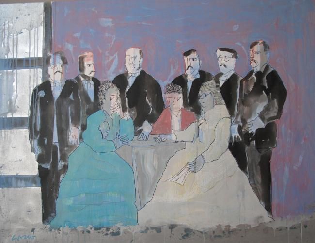 Peinture intitulée "31 décembre" par Gazio, Œuvre d'art originale,