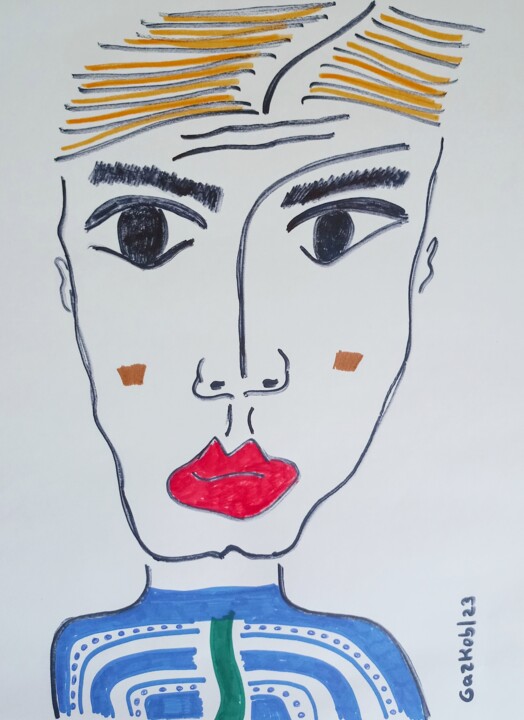 Tekening getiteld "The mestizo" door Gazkob, Origineel Kunstwerk, Marker