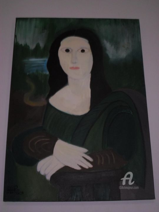 Peinture intitulée "La Joconde" par Gaston, Œuvre d'art originale, Huile