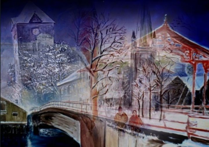 Digital Arts titled "Collage de Trondheim" by Geir B. Argento, Original Artwork, Photo Montage