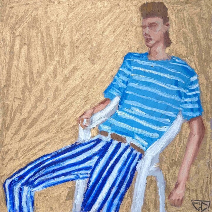 Painting titled "Alexis disait trop…" by G. Carta, Original Artwork, Pastel Mounted on Cardboard