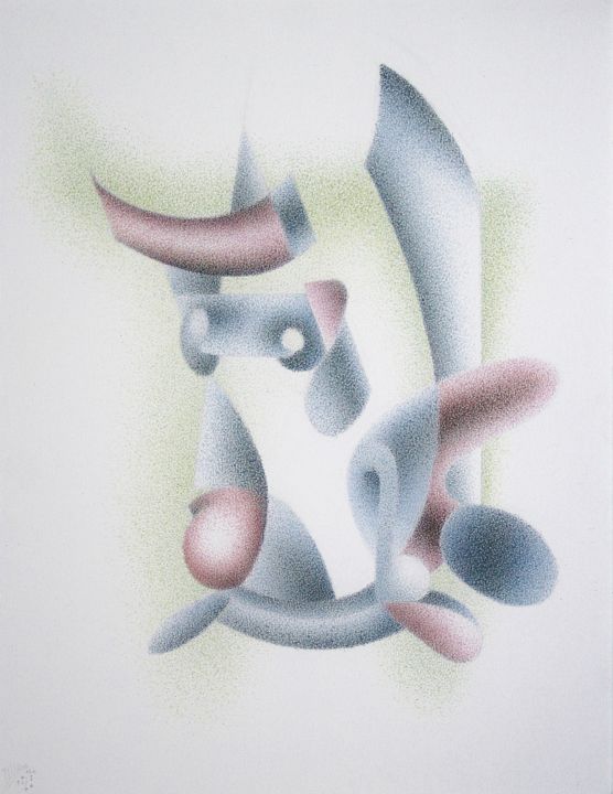 Tekening getiteld "De Scorpio  looks a…" door Gerrit Cnossen, Origineel Kunstwerk, Pastel Gemonteerd op Karton