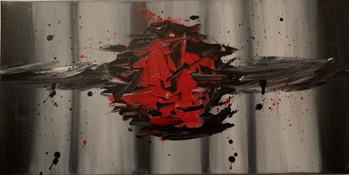 Painting titled "Heartbeat" by Gabriele Doglietto, Original Artwork, Acrylic