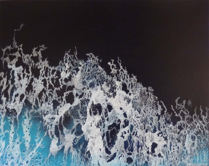Painting titled "turbulences 2" by Gisiane Desabliaux, Original Artwork, Acrylic Mounted on Plexiglass