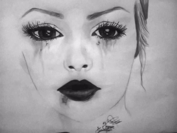 Ağlayan kadın eseri Çizim Zombierapmusic tarafından | Artmajeur