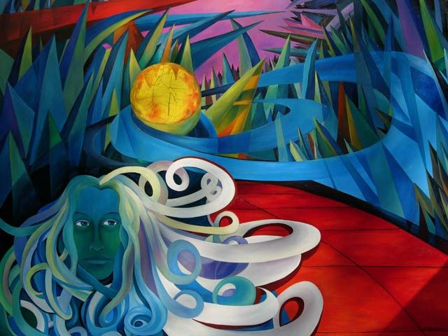 Painting titled "Sunrise" by Marta Goebel-Pietrasz, Original Artwork