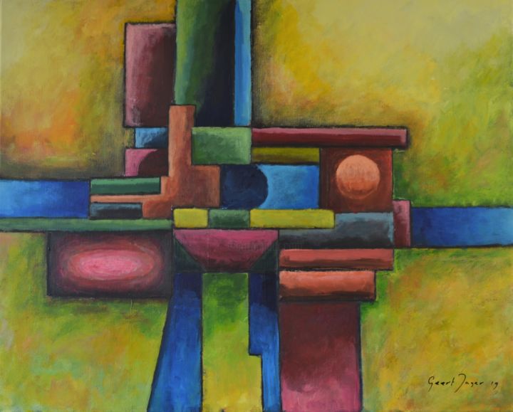 Schilderij getiteld "'Save haven'" door Geert Jager, Origineel Kunstwerk, Acryl