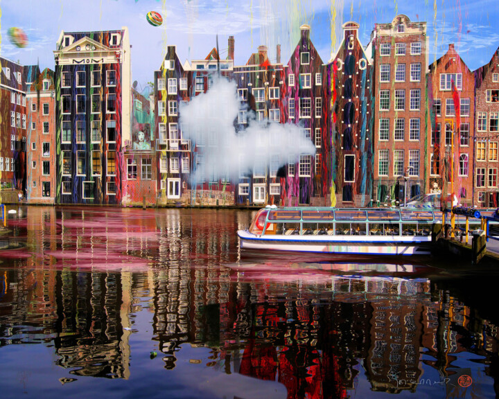 Photographie intitulée "Amsterdam view opus…" par Geert Lemmers, Œuvre d'art originale, Photographie numérique Monté sur Ple…