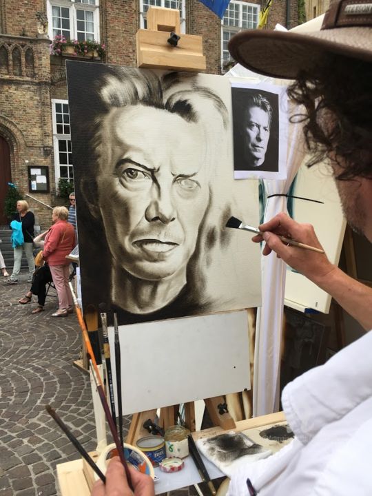 Photographie intitulée "werken op de kunstm…" par Geert Coucke, Œuvre d'art originale,