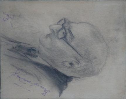 Desenho intitulada "Director L. Qalantar" por Armen Asatryan, Obras de arte originais