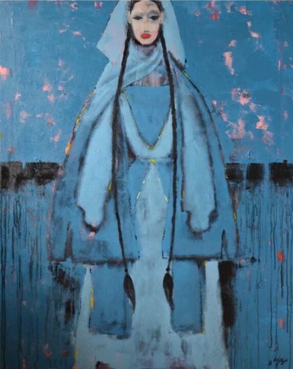 Pittura intitolato "World culture serie…" da Gela Mikava, Opera d'arte originale, Acrilico