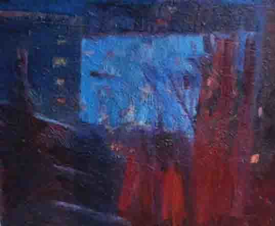 Ζωγραφική με τίτλο "Night" από Gelovani, Αυθεντικά έργα τέχνης