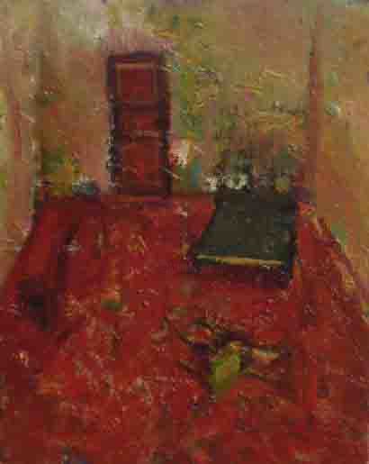 Painting titled "Red Room" by Gelovani, Original Artwork