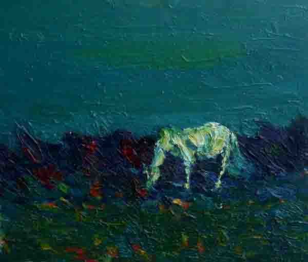 Painting titled "Horse" by Gelovani, Original Artwork