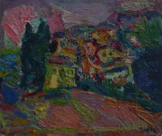 Painting titled "Landscape" by Gelovani, Original Artwork