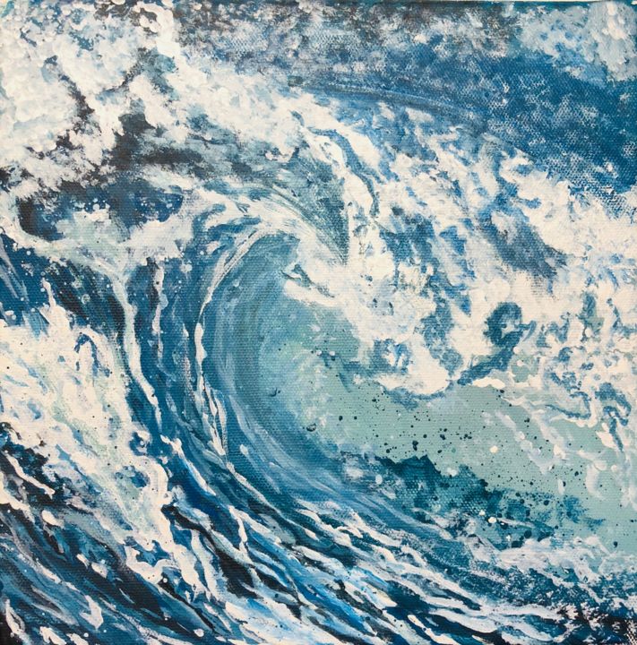 Drawing titled "The Waves" by Soul, Original Artwork, Other