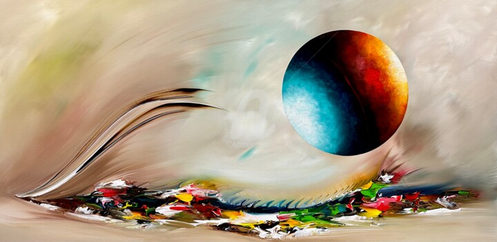 Peinture intitulée "In The Beginning,,." par Gena Genadyj, Œuvre d'art originale, Acrylique