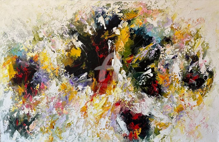 Peinture intitulée "Colorful abstract" par Gena Genadyj, Œuvre d'art originale, Acrylique