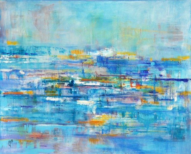 Peinture intitulée "Les lumieres 462" par Gen, Œuvre d'art originale,