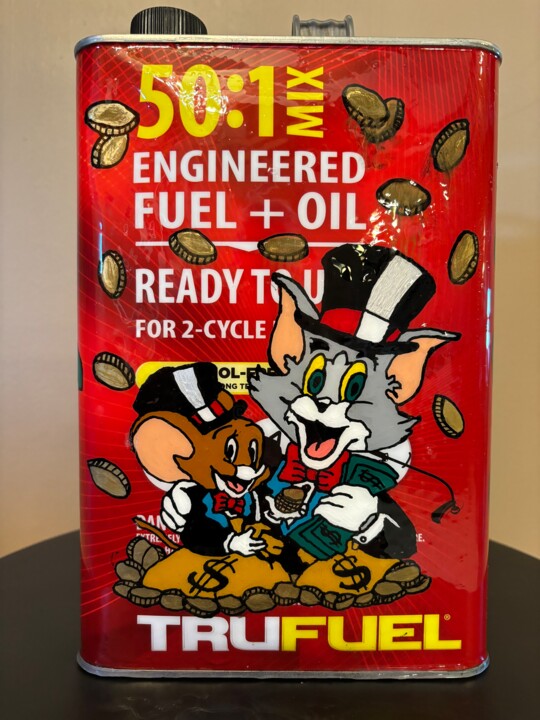 Malarstwo zatytułowany „Tom and Jerry Metal…” autorstwa Genedieve, Oryginalna praca, Akryl