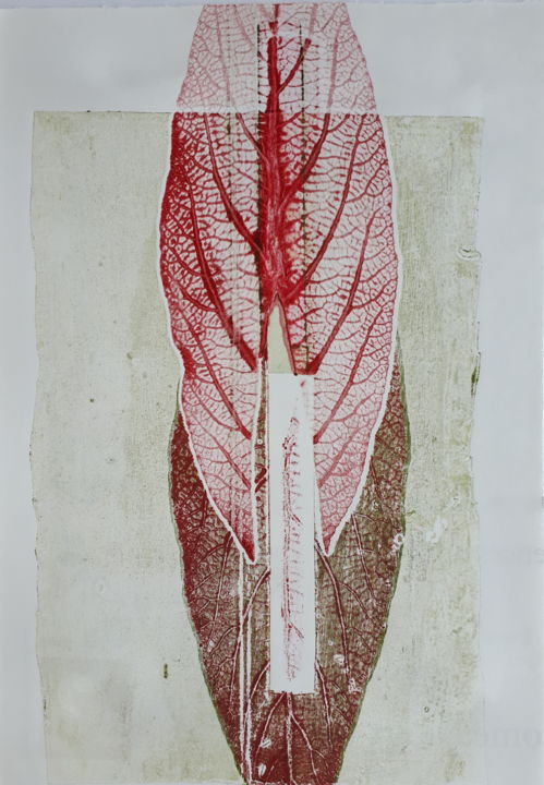 Отпечатки и Гравюры под названием "Vulve végétale" - Geneviève Vastrade, Подлинное произведение искусства, Монотип