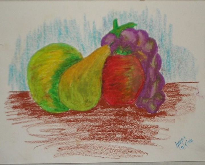 Malerei mit dem Titel "Fruits of Labour" von Genieve Dawkins, Original-Kunstwerk