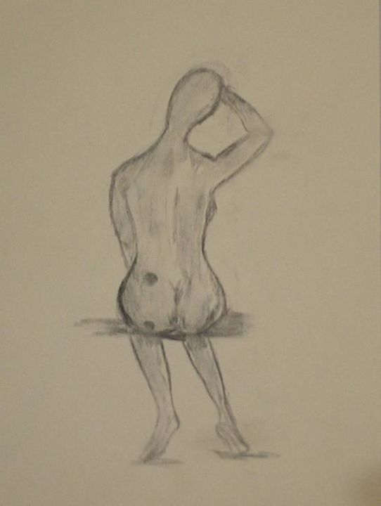 Peinture intitulée "Confused Nude" par Genieve Dawkins, Œuvre d'art originale