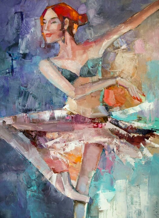 Картина под названием "dance" - Gennadi Alekhnovich, Подлинное произведение искусства, Масло