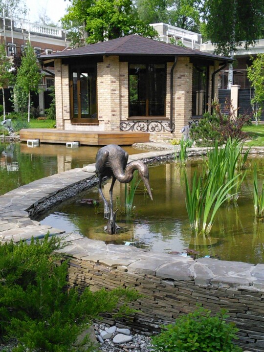 Skulptur mit dem Titel ""Quiet Inlet," scul…" von Gennadi Boldyrev, Original-Kunstwerk, Bronze