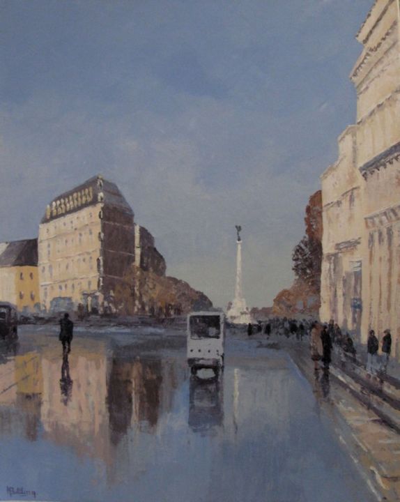 Painting titled "place-de-theatre-bo…" by Helene Buttling, Original Artwork