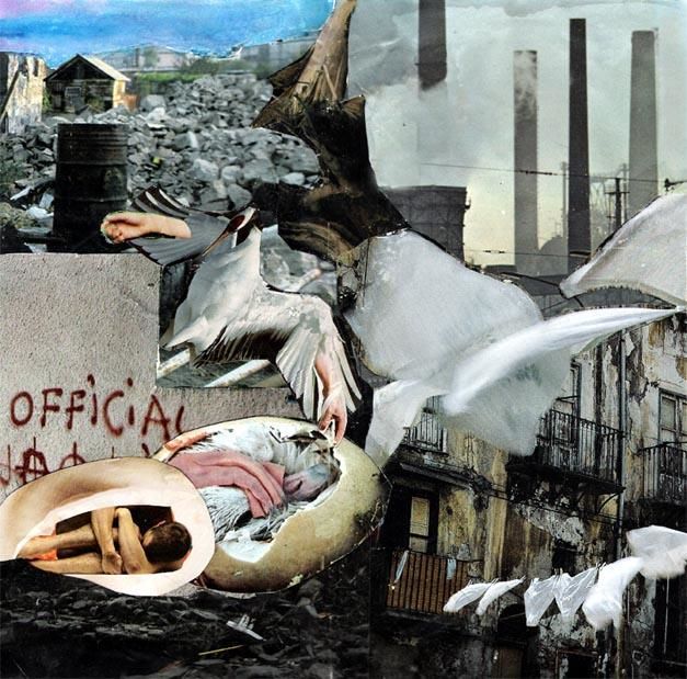Collages intitulée "Harsh Home" par Ari Dennis-Freston, Œuvre d'art originale