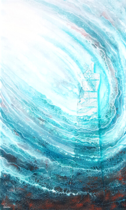 Painting titled "Entre Terre & Mer -…" by Geordie, Original Artwork, Acrylic
