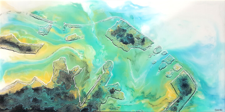 Pintura titulada "Entre Terre & Mer -…" por Geordie, Obra de arte original, Acrílico