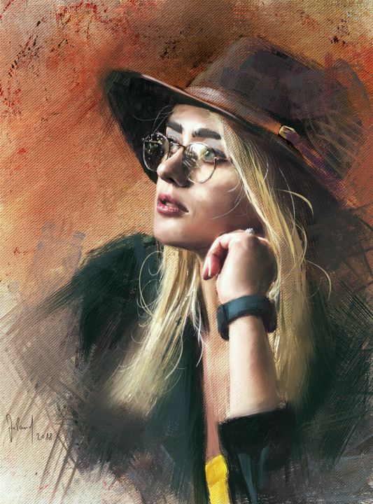 Digital Arts titled "Alison" by Georg Ireland, Original Artwork, Digital Painting