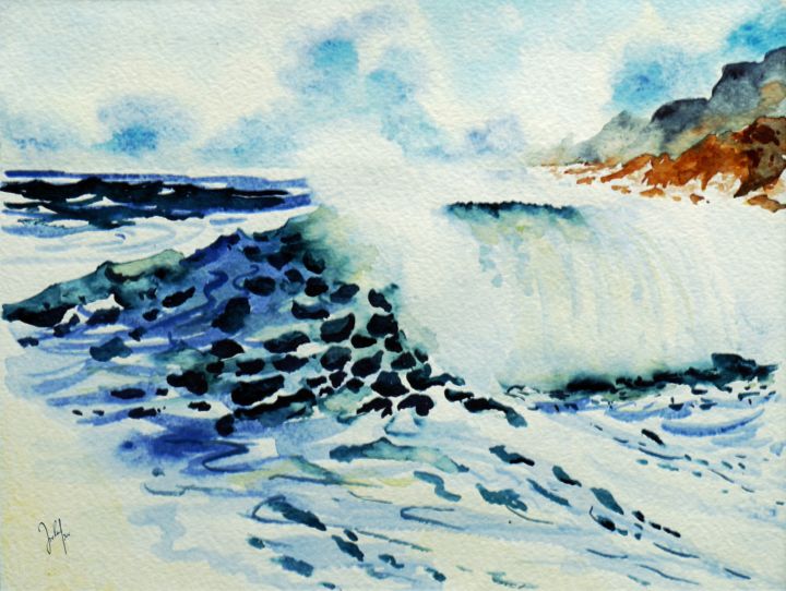 数字艺术 标题为“at the seaside” 由Georg Ireland, 原创艺术品, 数字油画